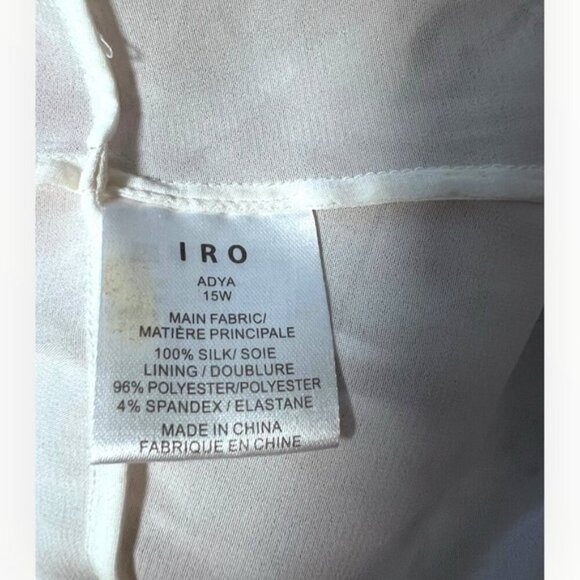 IRO Paris Silk Adya Ruffle flowy boho floral print LS blouse top Red White XS - Picture 4 of 4